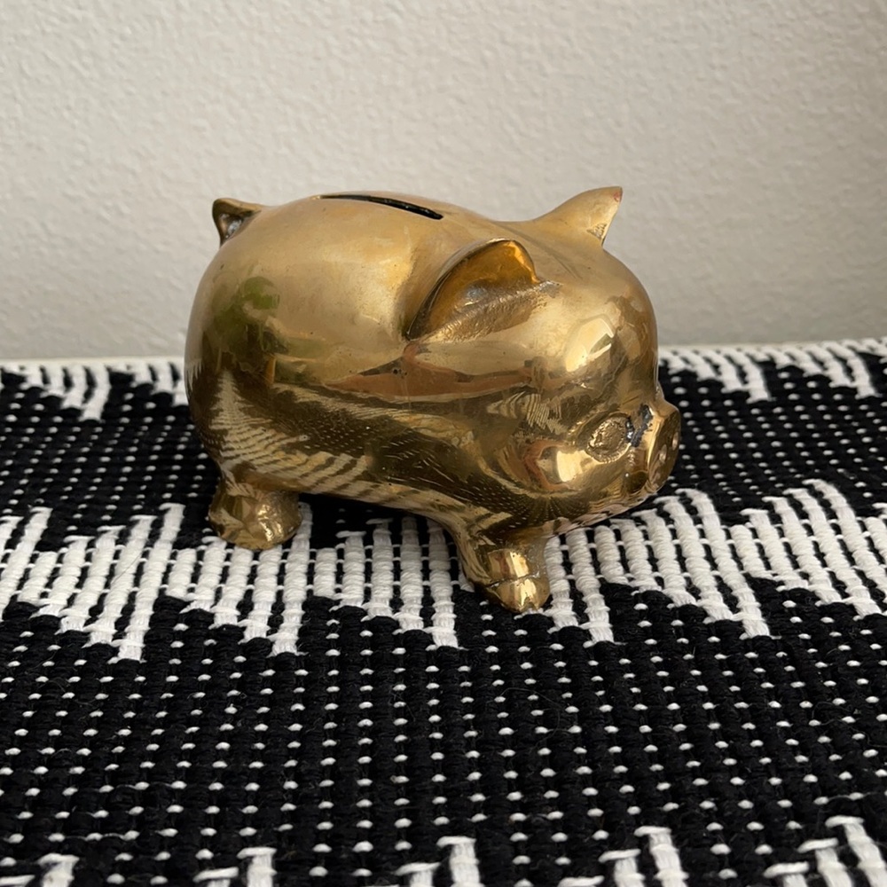 Brass piggy bank